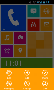 launcher WP8 - opciones