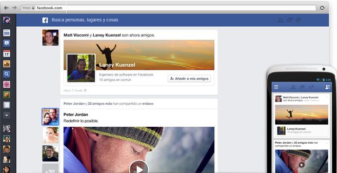 nuevo diseño facebook