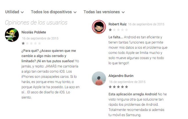 opiniones negativas ios